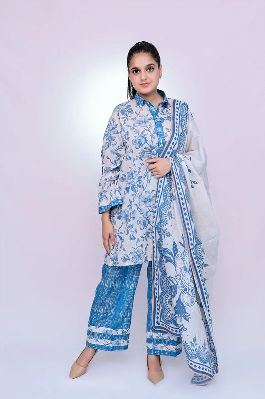 Ascot 3-Piece Lawn Suit Unstitched (A-107)